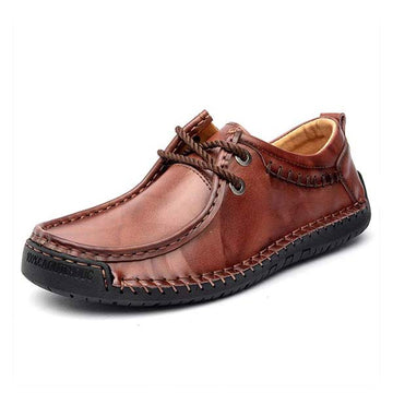 HOMMES'S CHAUSSURES EN CUIR À LACETS ET SEMELLES SOUPLE