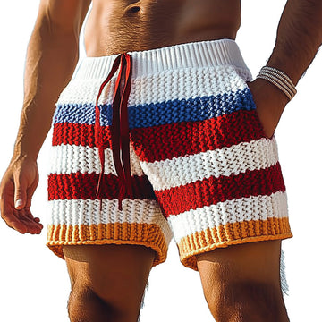 Men's Spring Fashion Striped Woven Sports Casual Shorts MTA0391D5P
