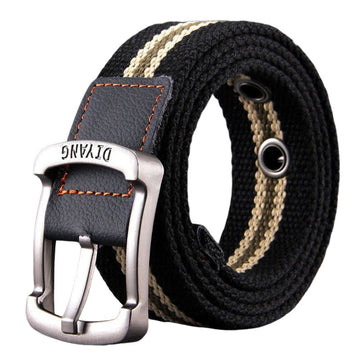 Men's Casual Canvas Leather Pin Buckle Belt MTA2217D6U