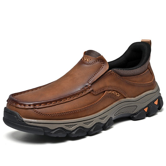 Orthopedic Cowhide Loafers for Men – Wide Toe, Arch Support, No Bending Needed