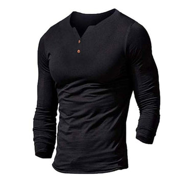T-shirt à manches longues de couleur unie pour hommes 94029701W
