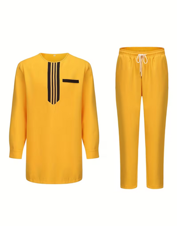 Bright yellow top and pants set