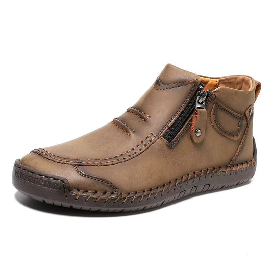 Men's Handmade Genuine Leather Orthopedic Comfortable Walking Boots