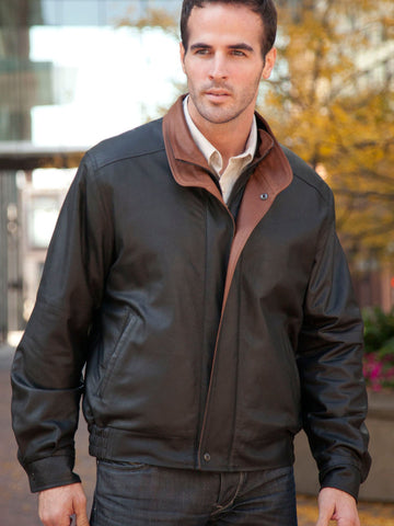 Lambskin Leather Bomber Jacket
