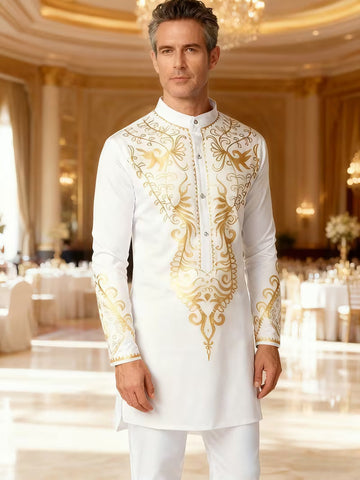 Floral Men's Traditional Two-Piece Set