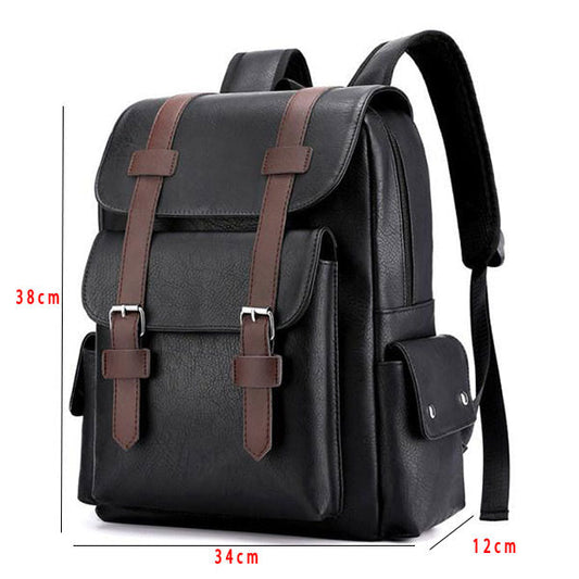 SAC À DOS MULTIPOCHES EN CUIR À LA MODE VINTAGE 16219572W
