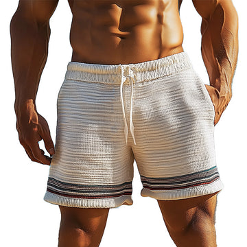 Men's Simple Woolen Striped Beach Shorts MTA1452C2P
