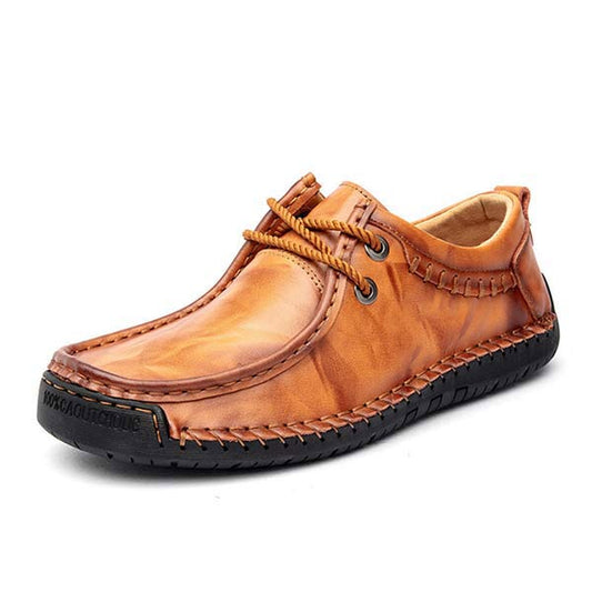 HOMMES'S CHAUSSURES EN CUIR À LACETS ET SEMELLES SOUPLE
