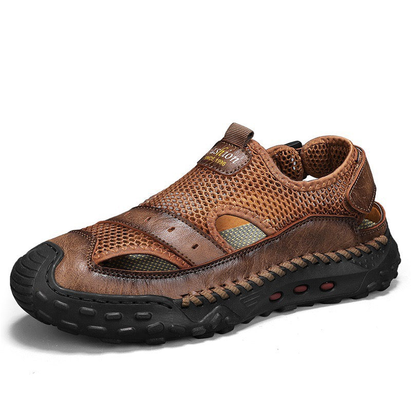 Men's Genuine Leather Breathable Outdoor Orthopedic Sandals