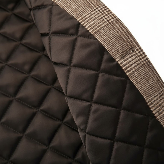 LORENZO VITTORIO CHECKED WOOL OVERCOAT