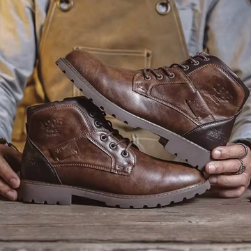 Vintage Leather Boots — Rugged Look, Premium Comfort