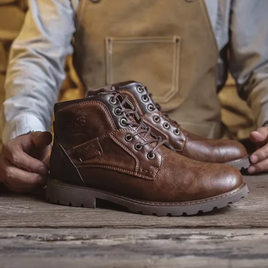 Vintage Leather Boots — Rugged Look, Premium Comfort