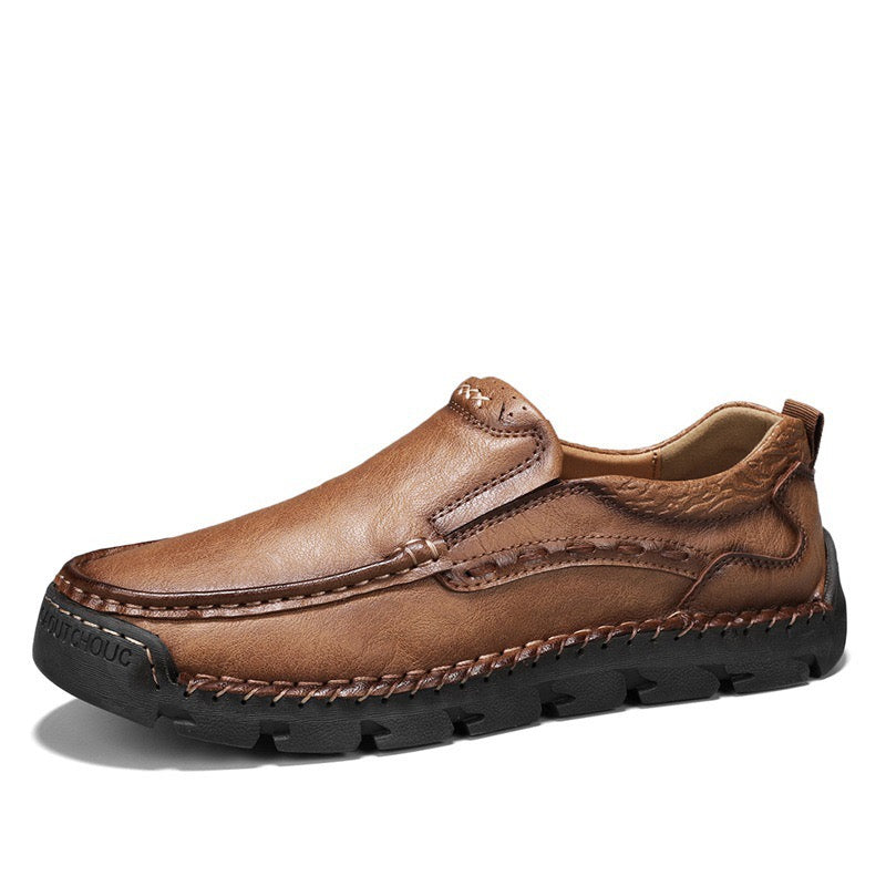 Men's Handcrafted Cowhide Orthopedic Loafers-Wide Toe Box