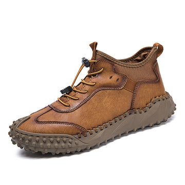 Handcrafted Genuine Leather Boots - Eco-Friendly Design with Arch Support