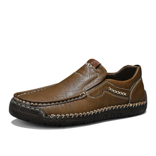 Men's Handmade Cowhide No-glue Orthopedic Loafers