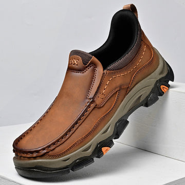 Men‘s Handmade Genuine Leather Orthopedic Walking Shoes