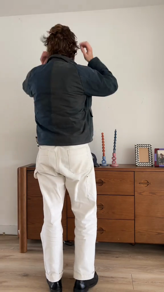 Dark Navy Waxed Cotton Field Jacket