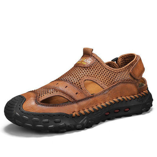 Men's Genuine Leather Breathable Outdoor Orthopedic Sandals