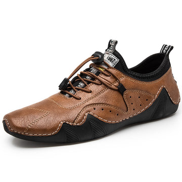 Men's Handmade Orthopedic Breathable Lace-up Leather Shoes