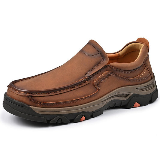 Men's Handmade Genuine Leather No-glue Orthopedic Outdoor Loafers