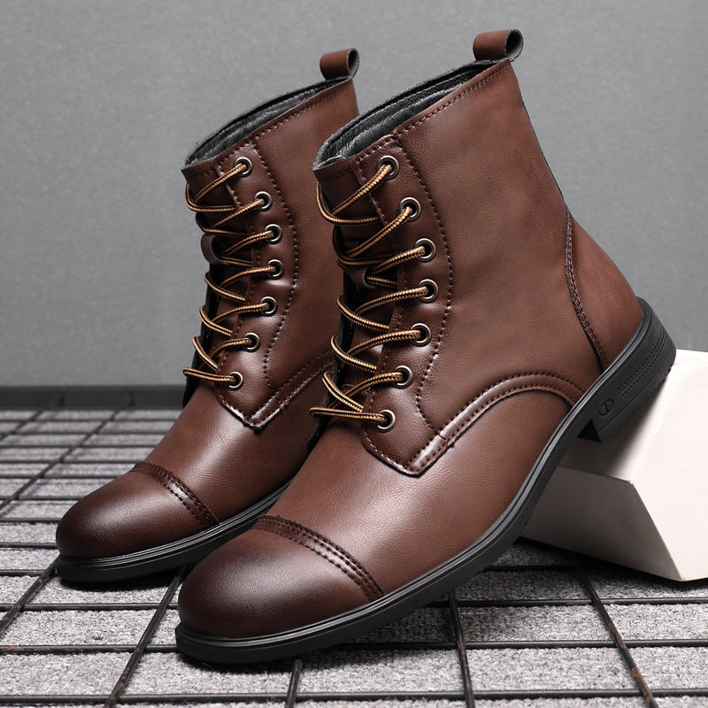 Faux Leather Ankle Boots — Trendy Design with All-Day Support