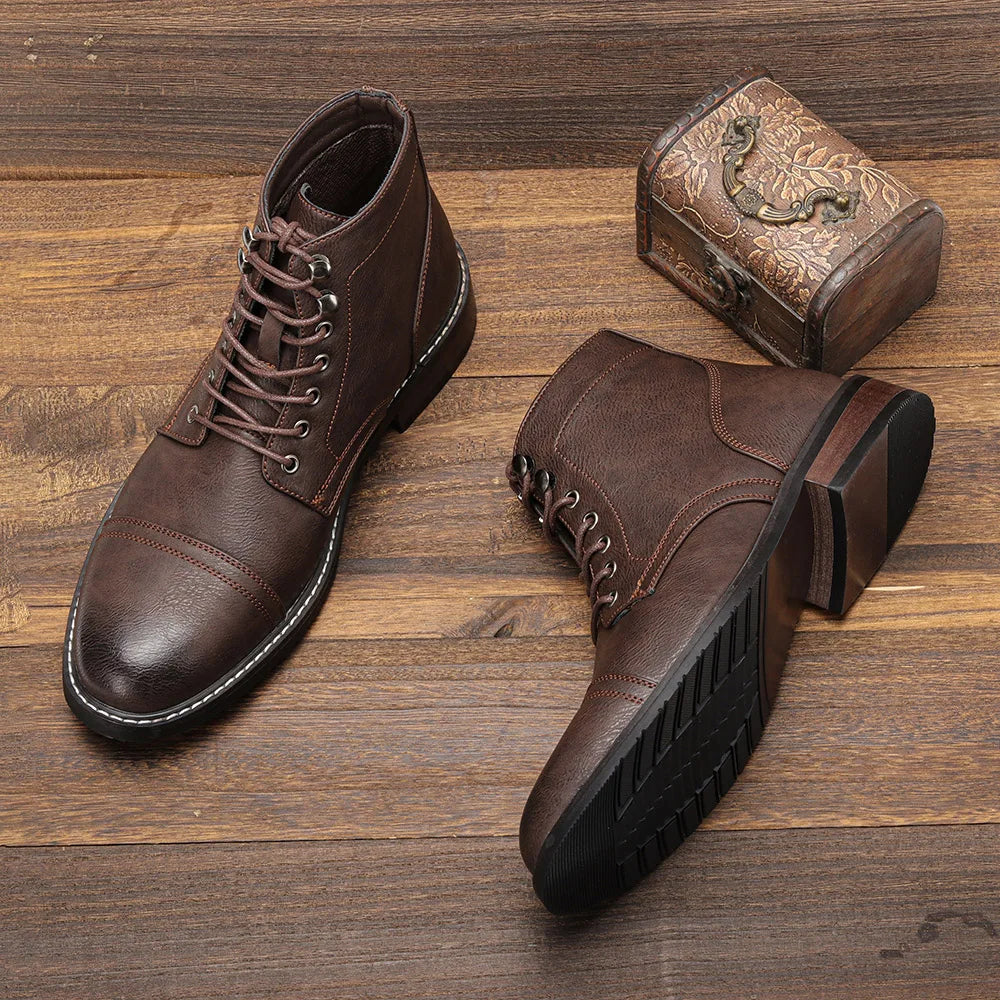 Casual Leather Boots — Flexible Sole & Soft Lining for All-Day Wear
