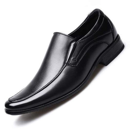 HOMMES'S CHAUSSURES À ENFILETTE EN CUIR DE PETITE TAILLE CARRÉE 17995831