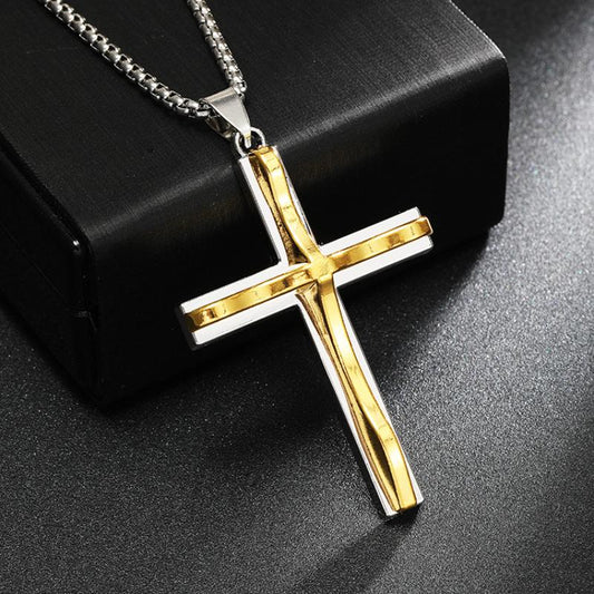 Collier croix ondulé décontracté vintage 26345215TO